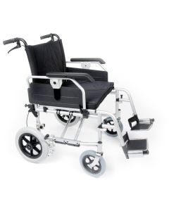 Esteem Heavy Duty Bariatric Transit Wheelchair with reinforced steel frame and attendant brakes