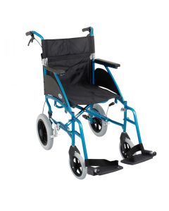 Days Swift Lightweight Folding Aluminium Transit Wheelchair in Turquiose Colour -  091555515