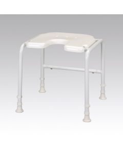 Days White Line Shower Stool viewed from the front