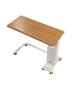 Easi Riser Adjustable Overbed Table with wheelchair base - 3013 Light Oak