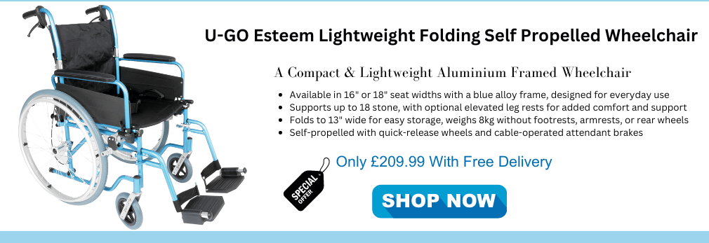 Ugo Esteem Lightweight Folding Self-Propelled Wheelchair